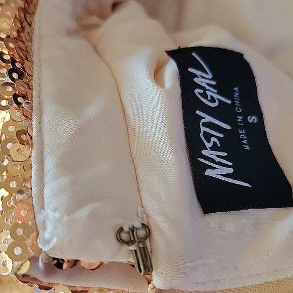 𝅺NASTY Gal Gold Dress - Picture 9 of 10